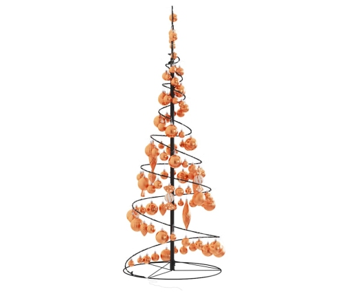 VidaXL LED para árbol de Navidad con bolas 80 LED blanco cálido 120 cm