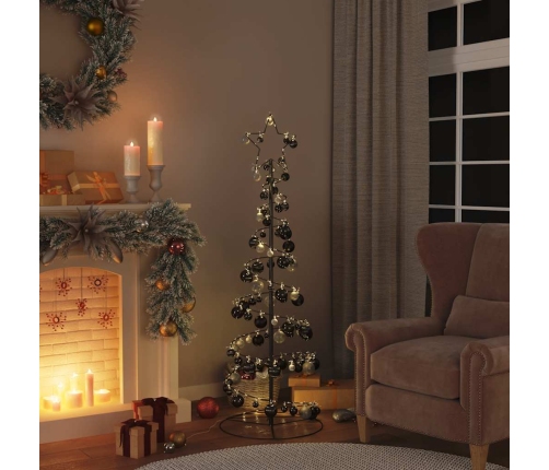 VidaXL LED para árbol de Navidad con bolas 100 LED blanco cálido 150cm