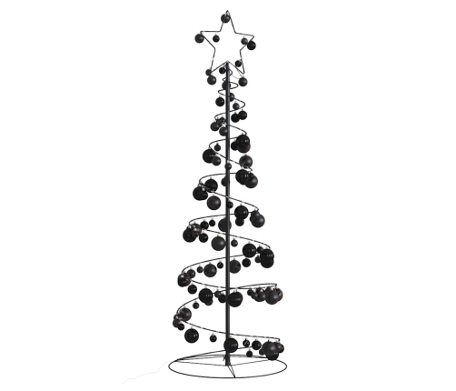 VidaXL LED para árbol de Navidad con bolas 100 LED blanco cálido 150cm