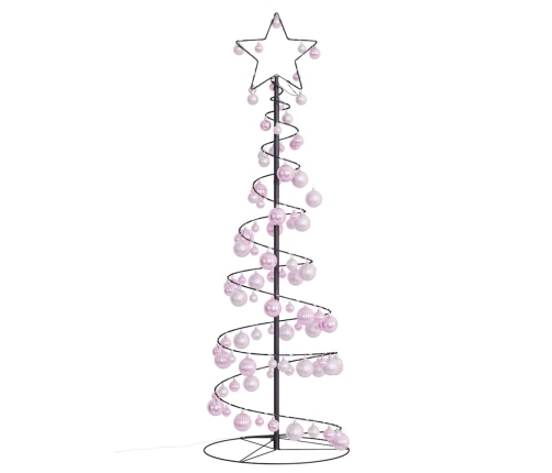 VidaXL LED para árbol de Navidad con bolas 100 LED blanco cálido 150cm