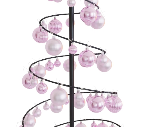 VidaXL LED para árbol de Navidad con bolas 100 LED blanco cálido 150cm