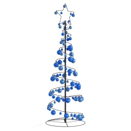 VidaXL LED para árbol de Navidad con bolas 100 LED blanco cálido 150cm