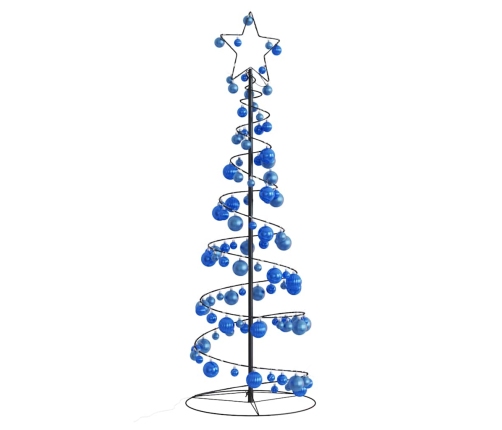 VidaXL LED para árbol de Navidad con bolas 100 LED blanco cálido 150cm