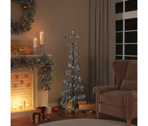 VidaXL LED para árbol de Navidad con bolas 100 LED blanco cálido 150cm