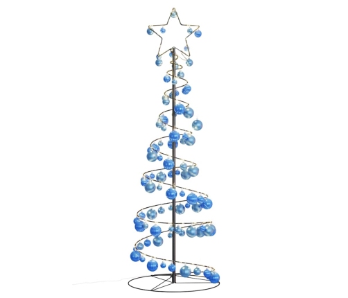 VidaXL LED para árbol de Navidad con bolas 100 LED blanco cálido 150cm