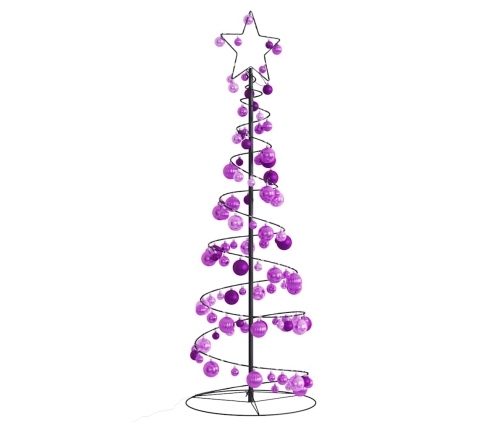 VidaXL LED para árbol de Navidad con bolas 100 LED blanco cálido 150cm