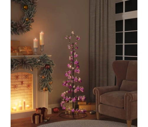 VidaXL LED para árbol de Navidad con bolas 100 LED blanco cálido 150cm