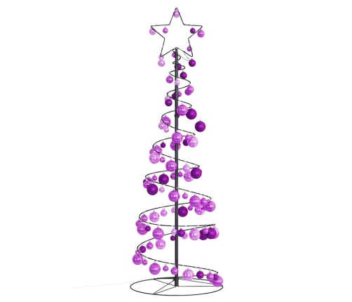 VidaXL LED para árbol de Navidad con bolas 100 LED blanco cálido 150cm