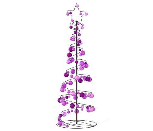 VidaXL LED para árbol de Navidad con bolas 100 LED blanco cálido 150cm