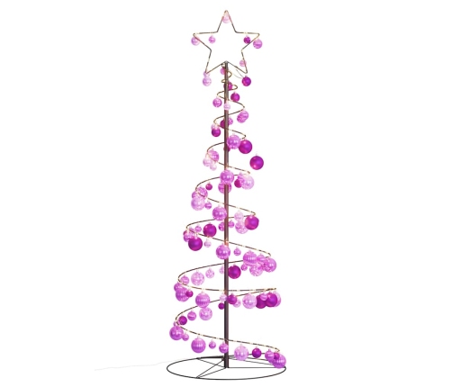 VidaXL LED para árbol de Navidad con bolas 100 LED blanco cálido 150cm