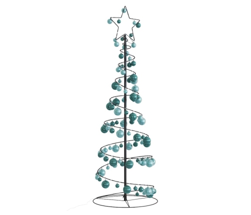 VidaXL LED para árbol de Navidad con bolas 100 LED blanco cálido 150cm