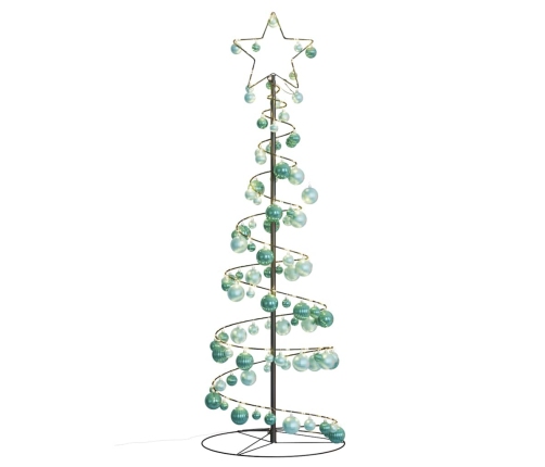 VidaXL LED para árbol de Navidad con bolas 100 LED blanco cálido 150cm