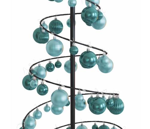 VidaXL LED para árbol de Navidad con bolas 100 LED blanco cálido 150cm