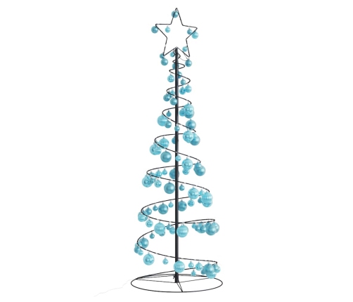 VidaXL LED para árbol de Navidad con bolas 100 LED blanco cálido 150cm