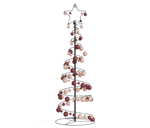 VidaXL LED para árbol de Navidad con bolas 100 LED blanco cálido 150cm