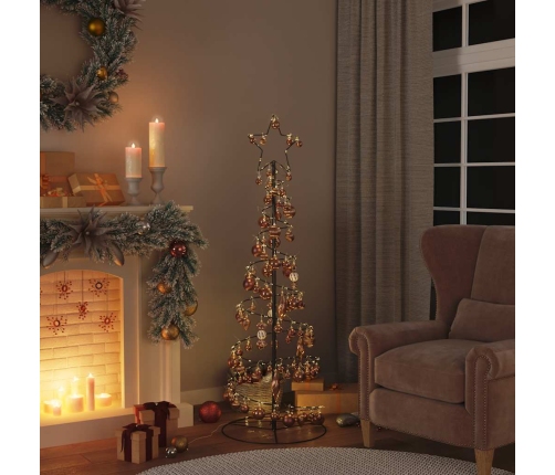 VidaXL LED para árbol de Navidad con bolas 100 LED blanco cálido 150cm