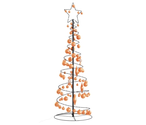 VidaXL LED para árbol de Navidad con bolas 100 LED blanco cálido 150cm