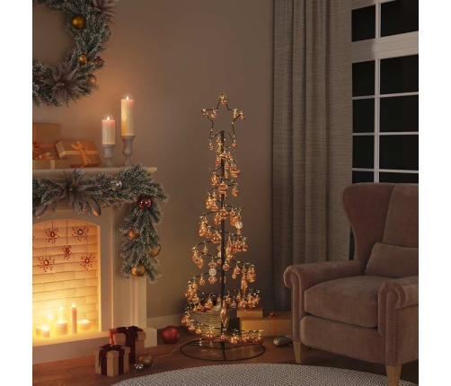 VidaXL LED para árbol de Navidad con bolas 100 LED blanco cálido 150cm