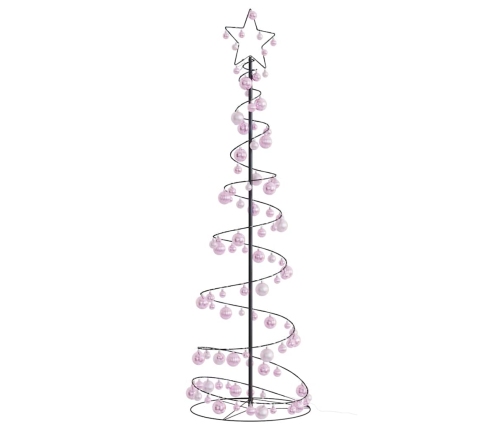 VidaXL LED para árbol de Navidad con bolas 120 LED blanco cálido 180cm