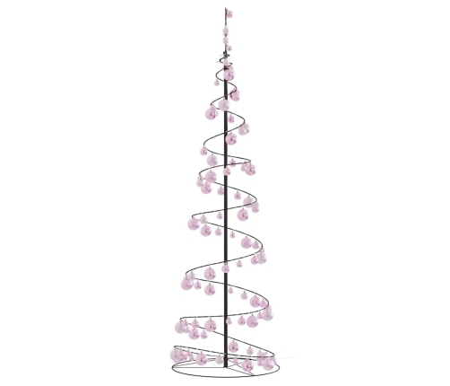 VidaXL LED para árbol de Navidad con bolas 120 LED blanco cálido 180cm