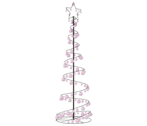 VidaXL LED para árbol de Navidad con bolas 120 LED blanco cálido 180cm