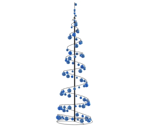 VidaXL Cono de luz para árbol de Navidad con bolas 120 LED 180 cm