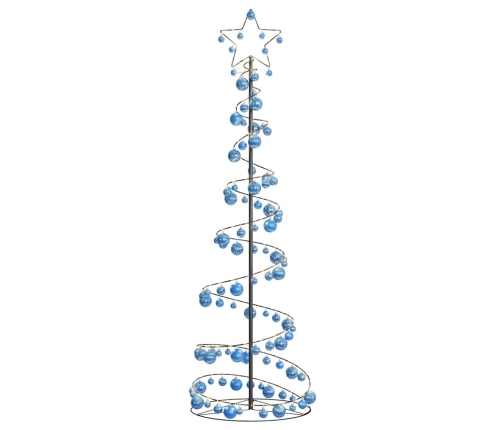 VidaXL Cono de luz para árbol de Navidad con bolas 120 LED 180 cm