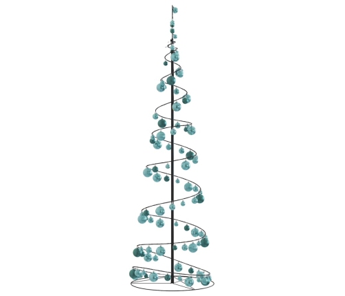 VidaXL Cono de luz para árbol de Navidad con bolas 120 LED 180 cm