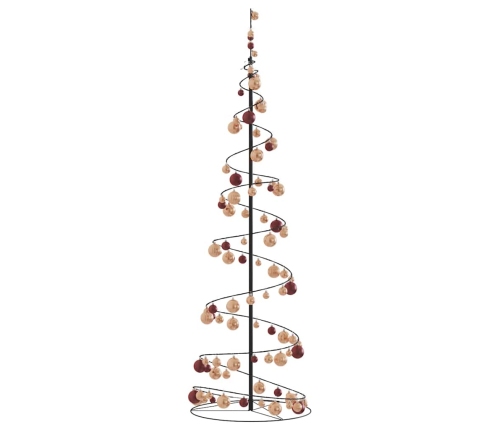 VidaXL Cono de luz para árbol de Navidad con bolas 120 LED 180 cm