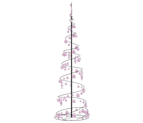 VidaXL Cono de luz para árbol de Navidad con bolas 120 LED 180 cm