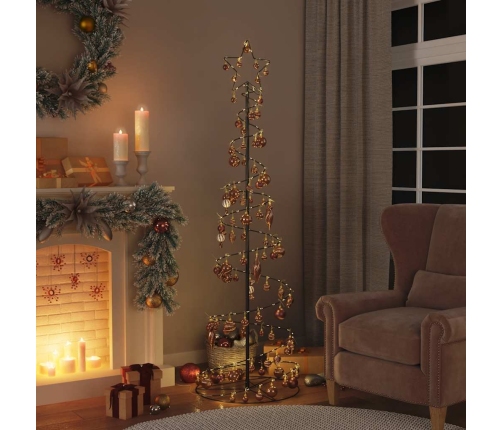 VidaXL Cono de luz para árbol de Navidad con bolas 120 LED 180 cm