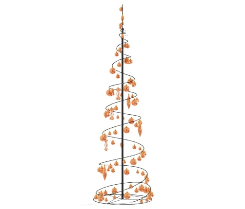 VidaXL Cono de luz para árbol de Navidad con bolas 120 LED 180 cm