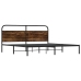 Estructura de cama sin colchón metal roble ahumado 193x203 cm