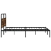 Estructura de cama sin colchón metal roble ahumado 193x203 cm