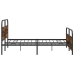 Estructura de cama sin colchón metal roble ahumado 183x213 cm