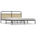 Estructura de cama sin colchón metal roble Sonoma 183x213 cm