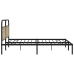 Estructura de cama sin colchón metal roble Sonoma 183x213 cm