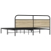 Estructura de cama sin colchón metal roble Sonoma 183x213 cm