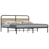 Estructura de cama sin colchón metal roble Sonoma 183x213 cm