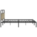 Estructura de cama sin colchón metal roble Sonoma 193x203 cm