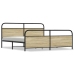 Estructura de cama sin colchón metal roble Sonoma 180x200 cm