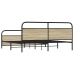Estructura de cama sin colchón metal roble Sonoma 180x200 cm