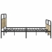 Estructura de cama sin colchón metal roble Sonoma 183x213 cm