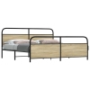 Estructura de cama sin colchón metal roble Sonoma 183x213 cm