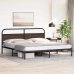 Estructura de cama sin colchón metal roble marrón 183x213 cm