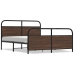 Estructura de cama sin colchón metal marrón roble 160x200 cm