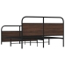 Estructura de cama sin colchón metal marrón roble 160x200 cm