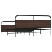 Estructura de cama sin colchón metal roble marrón 183x213 cm