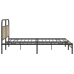 Estructura de cama sin colchón metal roble ahumado 183x213 cm