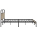 Estructura de cama sin colchón metal roble ahumado 193x203 cm